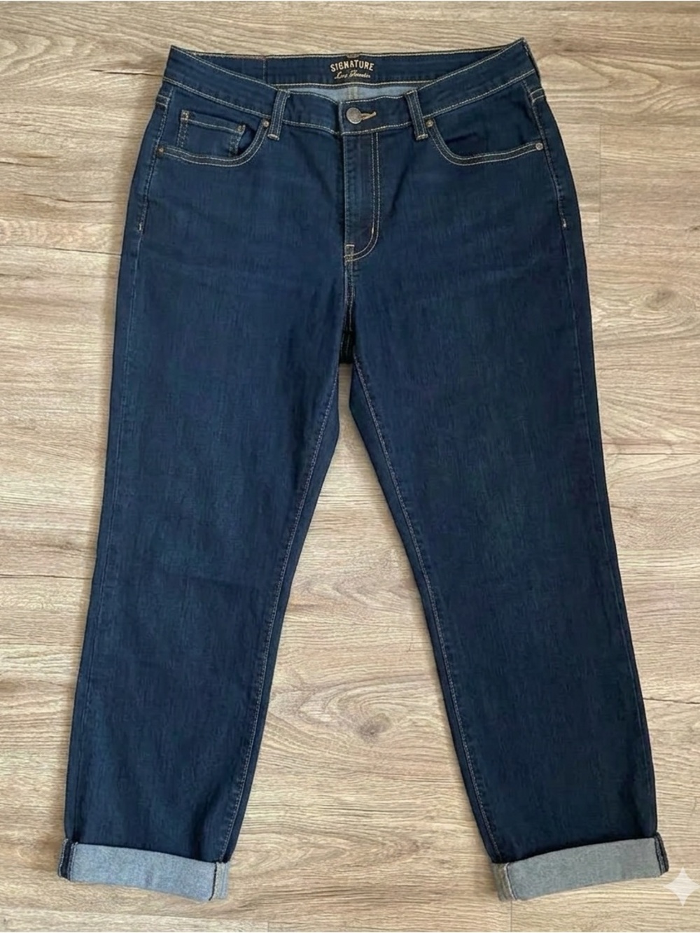 Signature by Levi Strauss & Co Cuffed Crop Denim Jeans Size 16